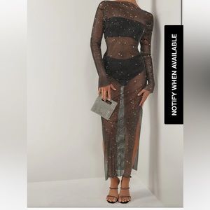 Heiress Beverly Hills jeweled midi dress